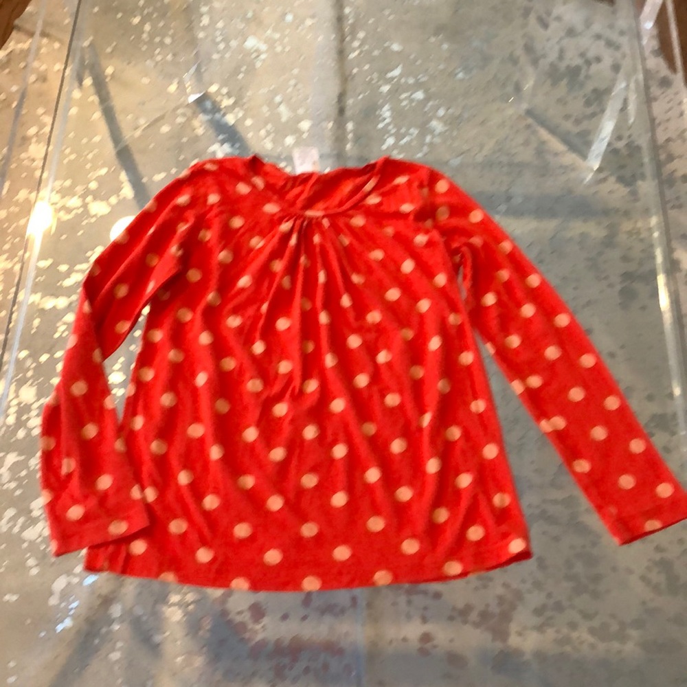 CrewCuts long sleeve polka dot girls size 8 Top